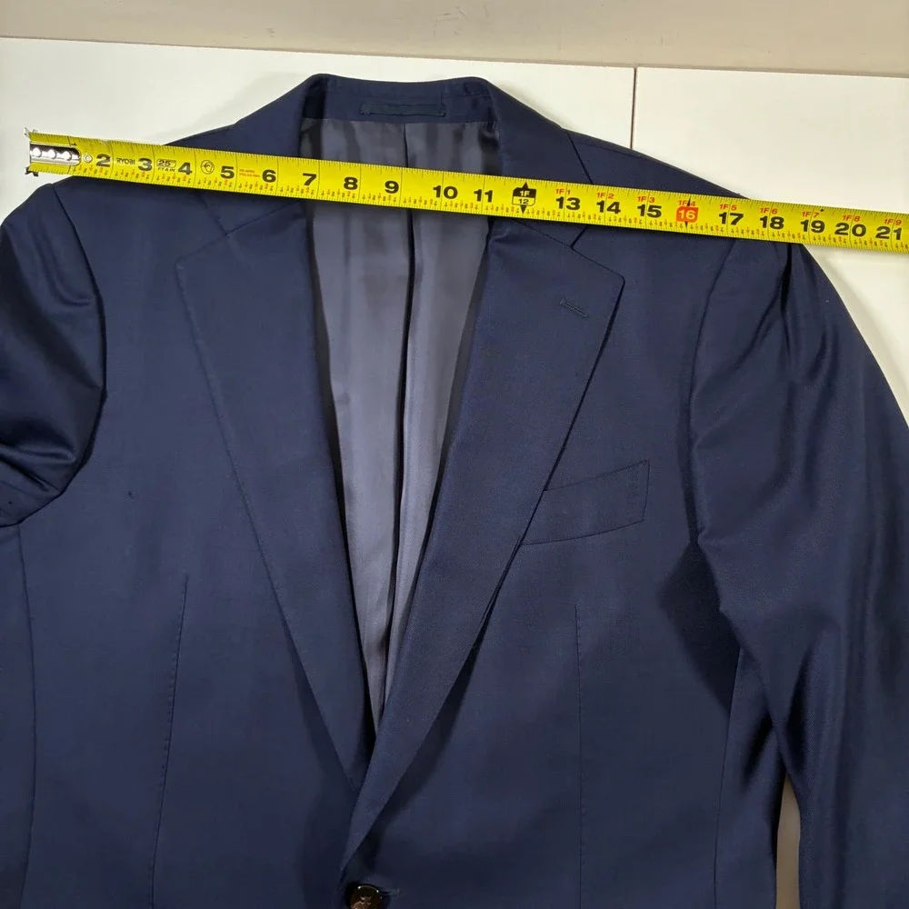 Suitsupply Vitale Barberis Canonico Lazio Blazer 42L Navy Blue Super 110s Modern